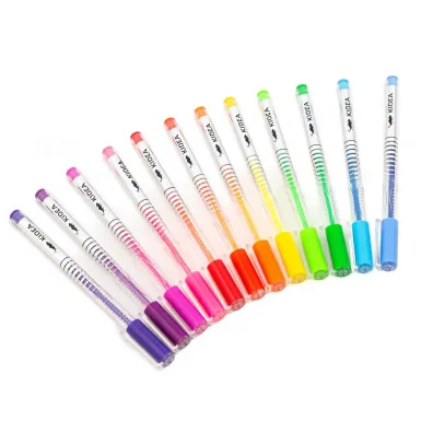 Derform D�ugopisy �elowe fluo 12 szt.