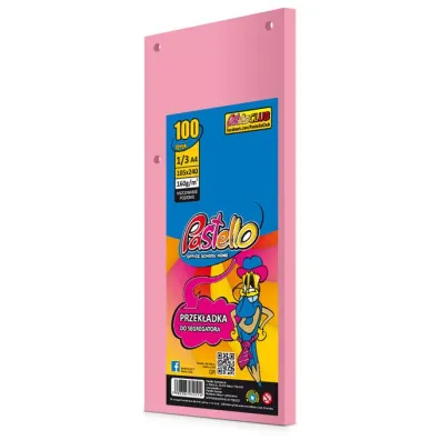 Pastello Przek�adka do segregatora 1/3 A4 100K IT170 r�owa