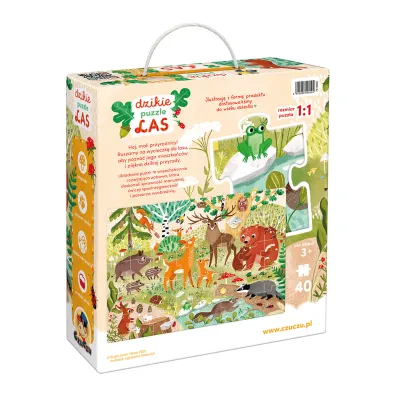 Dzikie puzzle 40 el. Las Bright Junior Media