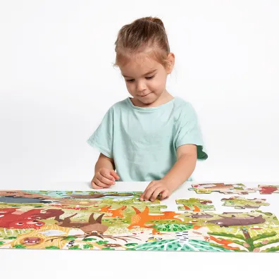 Dzikie puzzle 40 el. Las Bright Junior Media