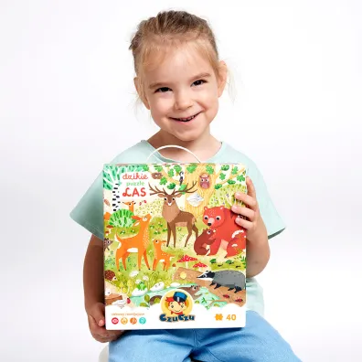 Dzikie puzzle 40 el. Las Bright Junior Media