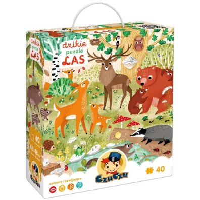 Dzikie puzzle 40 el. Las Bright Junior Media