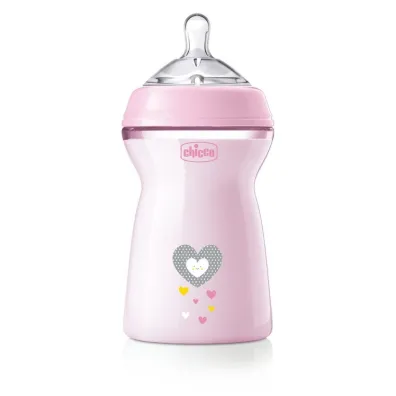 Chicco Butelka plastikowa ze smoczkiem silikonowym przep�yw szybki 6 m+
