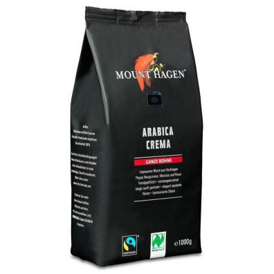 Mount Hagen Kawa ziarnista Arabica 100% crema fair trade 1 kg Bio