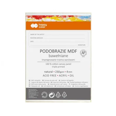 Happy Color Podobrazie bawe�niane impregnowane naturalne 24x30cm, 4mm
