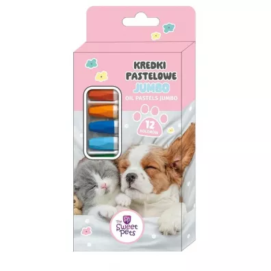 Beniamin Kredki pastelowe jumbo The Sweet Pets 12 kolor�w