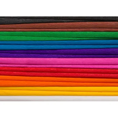 Happy Color Bibu�a marszczona MIX A, 10 kolor�w, 25x200 cm, 10 rolek 25 x 200 cm