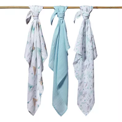 Babyono Naturalne pieluszki z wkien bambusa niebieskie Natural Bamboo