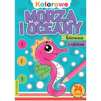 Morza i oceany. Kolorowanie z cyferkami
