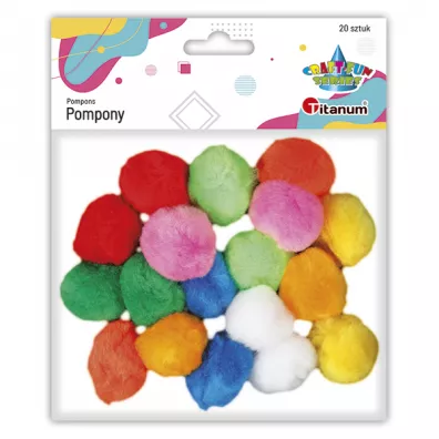 Hasta Pompony akrylowe mix kolor�w 30mm