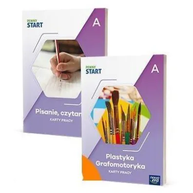 Pakiet Pewny start. Poziom A: Karty pracy. Czytanie, pisanie. Plastyka, grafomotoryka