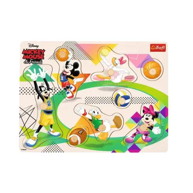 Puzzle medium drewniane - Mickey & Friends Trefl