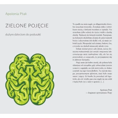 Zielone poj�cie du�ym dzieciom do poduszki - Apolonia Ptak
