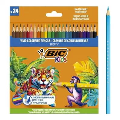 Bic Kredki drewniane Kids Smooth ECO 24 szt