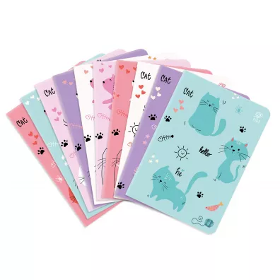 Elanders Zeszyt A5 Sweet Kitten linia podwjna 16 kartek 10 szt.