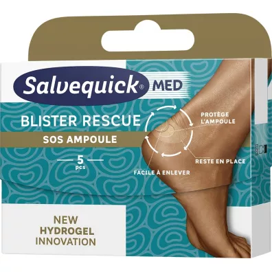Salvequick Plastry na p�cherze na pi�ty Blister Rescue 5 szt.