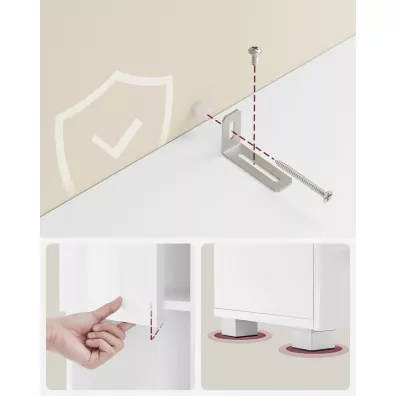 Songmics Wysoka i wska szafka azienkowa 170 cm