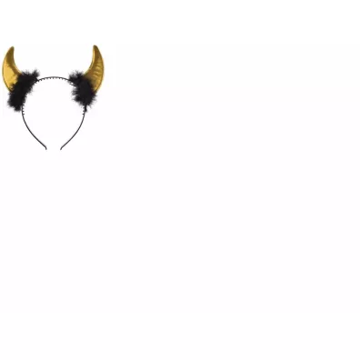 Ozdoba Halloween Opaska z rogami z�ota Diab�a ARPEX SR3331