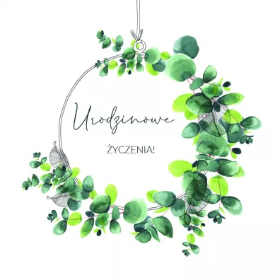 Clear Creations Karnet Swarovski kwadrat Urodziny CL4003_PO