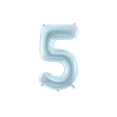 PartyDeco Balon foliowy 5 jasny niebieski 72cm