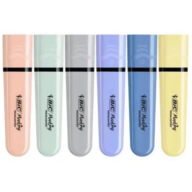 Zakre�lacz 6 kolor�w pastel BIC 302809