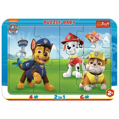 Puzzle ramkowe Baby 2w1 - Weso�y Psi Patrol Trefl