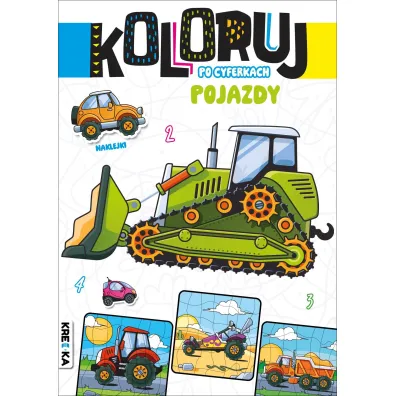 Pojazdy. Koloruj po cyferkach
