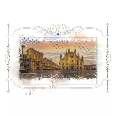 Karnet 12x18cm + koperta Plac Duomo Mediolan
