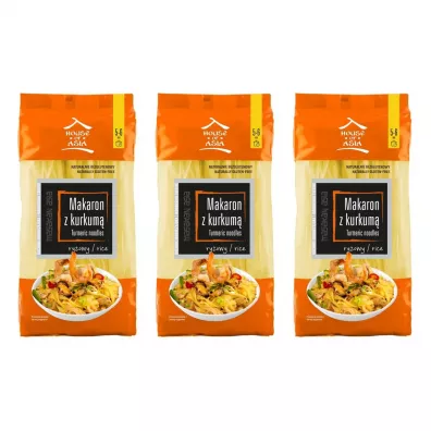 House of Asia Makaron ry�owy z kurkum� 5 mm Zestaw 3 x 200 g