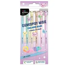 Derform Cienkopisy Kidea - Misie, 6 kolor�w