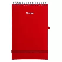 Wok Nas Notes A5 Vivella na spirali z gumk czerwony