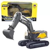 Koparka gsienicowa metalowa czarna 1:50 Leantoys