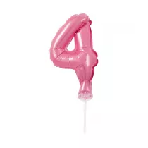 Godan Balon foliowy na patyczku BC-5RO4 Cyfra 4