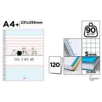 Cervantes Notatnik A4+/120K ko�owy kratka kotki
