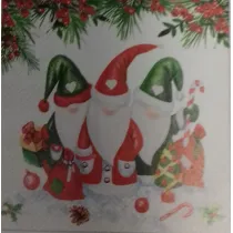 Paw Serwetka BN Lunch Decor Christmas gnomes 33x33 20szt./op.