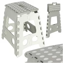 Stoek taboret skadany antypolizgowy wysoki 39cm jasny szary