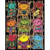 Kolorowanka welwetowa Kotki szcz�cia 47x35cm