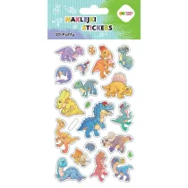Naklejki 3D Puffy Dino 10x20cm HAPPY COLOR
