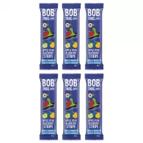 Bob Snail Przekska jabkowo-gruszkowo-borwkowa bez dodatku cukru Zestaw 6 x 14 g