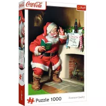 Puzzle 1000 Coca-Cola: Mikoaj przy kominku TREFL