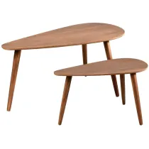 Zestaw dwch stolikw pomocniczych Walnut