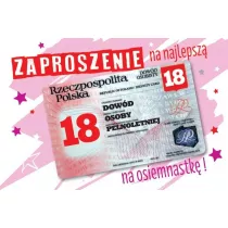 Armin Style Zaproszenie Urodziny Osiemnastka ZA-99 10 szt.