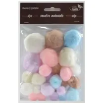 Galeria Hobby Pompony pastelowe 15mm-40mm