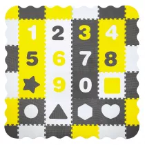Mata puzzlowa 16 elementy 30x30 szary kojec Almarina