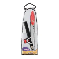 Strigo Cyrkiel metalowy z o��wkiem w plastikowym etui czerwony