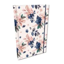 Bee-bee Notes A5 z gumk� Soft Touch Niebieskie R�e kratka