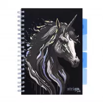 Koozeszyt Strigo B5 Project Book Unicorn czarny w kratk