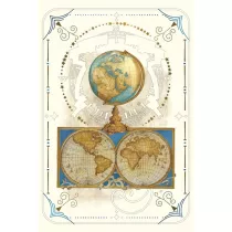 DaVinci Karnet + koperta Globus 12x18cm