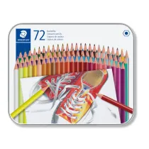 Staedtler Kredki o��wkowe, sze�ciok�tne, metalowe pude�ko 72 szt.