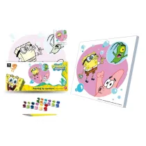 Qbee Malowanie po numerach 30x30cm SpongeBob
